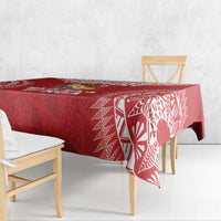 Custom Tonga Mate Maa Tablecloth Go Champions Tongan Ngatu - Red LT14 - Polynesian Pride