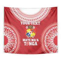 Custom Tonga Mate Maa Tapestry Go Champions Tongan Ngatu - Red