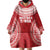 Custom Tonga Mate Maa Wearable Blanket Hoodie Go Champions Tongan Ngatu - Red