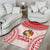 Custom Tonga Mate Maa Area Rug Go Champions Tongan Ngatu - White