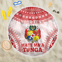 Custom Tonga Mate Maa Beach Blanket Go Champions Tongan Ngatu - White LT14 One Size 150cm White - Polynesian Pride