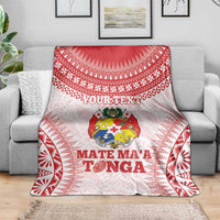 Custom Tonga Mate Maa Blanket Go Champions Tongan Ngatu - White LT14 - Polynesian Pride