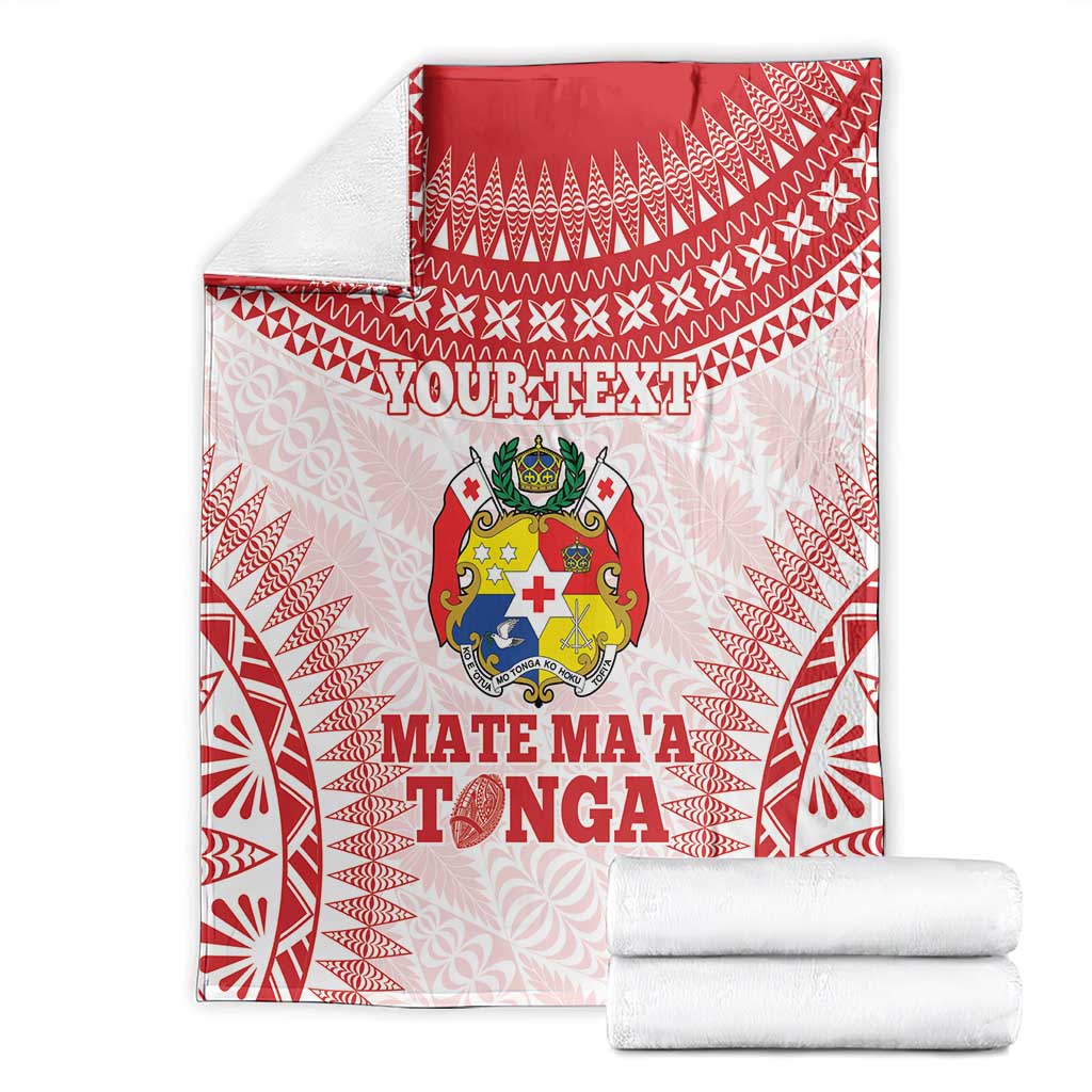 Custom Tonga Mate Maa Blanket Go Champions Tongan Ngatu - White LT14 - Polynesian Pride