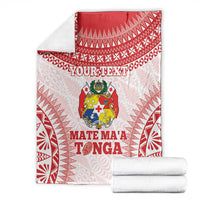Custom Tonga Mate Maa Blanket Go Champions Tongan Ngatu - White LT14 - Polynesian Pride