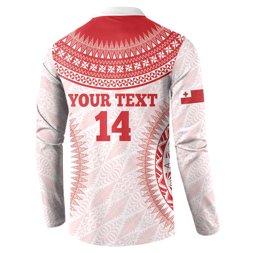 Custom Tonga Mate Maa Button Sweatshirt Go Champions Tongan Ngatu - White LT14 - Polynesian Pride
