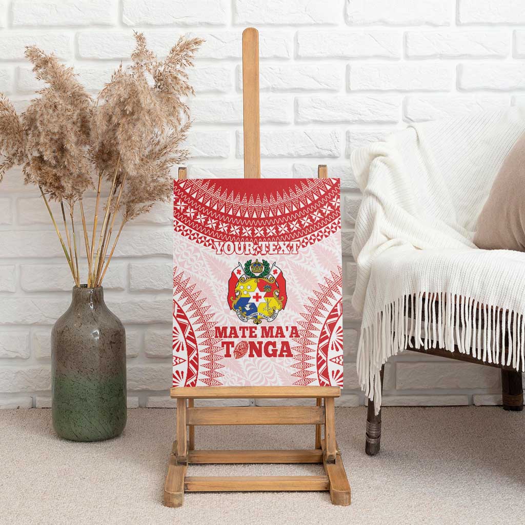 Custom Tonga Mate Maa Canvas Wall Art Go Champions Tongan Ngatu - White LT14 - Polynesian Pride