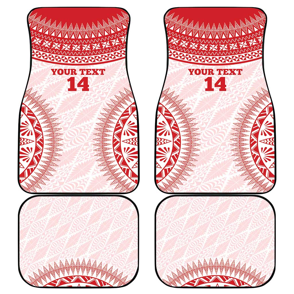 Custom Tonga Mate Maa Car Mats Go Champions Tongan Ngatu - White LT14 - Polynesian Pride