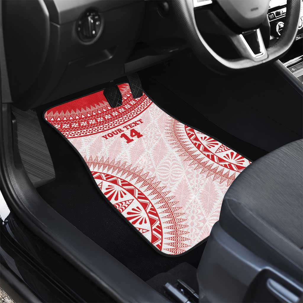 Custom Tonga Mate Maa Car Mats Go Champions Tongan Ngatu - White LT14 - Polynesian Pride