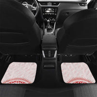 Custom Tonga Mate Maa Car Mats Go Champions Tongan Ngatu - White LT14 Set 2pcs - Back White - Polynesian Pride