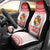 Custom Tonga Mate Maa Car Seat Cover Go Champions Tongan Ngatu - White