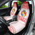 Custom Tonga Mate Maa Car Seat Cover Go Champions Tongan Ngatu - White