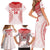 Custom Tonga Mate Maa Family Matching Short Sleeve Bodycon Dress and Hawaiian Shirt Go Champions Tongan Ngatu - White