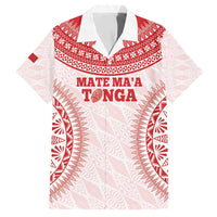 Custom Tonga Mate Maa Family Matching Summer Maxi Dress and Hawaiian Shirt Go Champions Tongan Ngatu - White