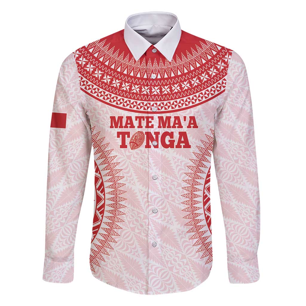 Custom Tonga Mate Maa Family Matching Summer Maxi Dress and Hawaiian Shirt Go Champions Tongan Ngatu - White