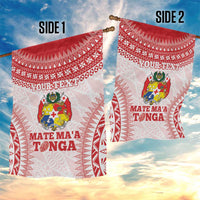 Custom Tonga Mate Maa Garden Flag Go Champions Tongan Ngatu - White LT14 - Polynesian Pride