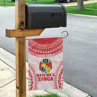 Custom Tonga Mate Maa Garden Flag Go Champions Tongan Ngatu - White LT14 - Polynesian Pride