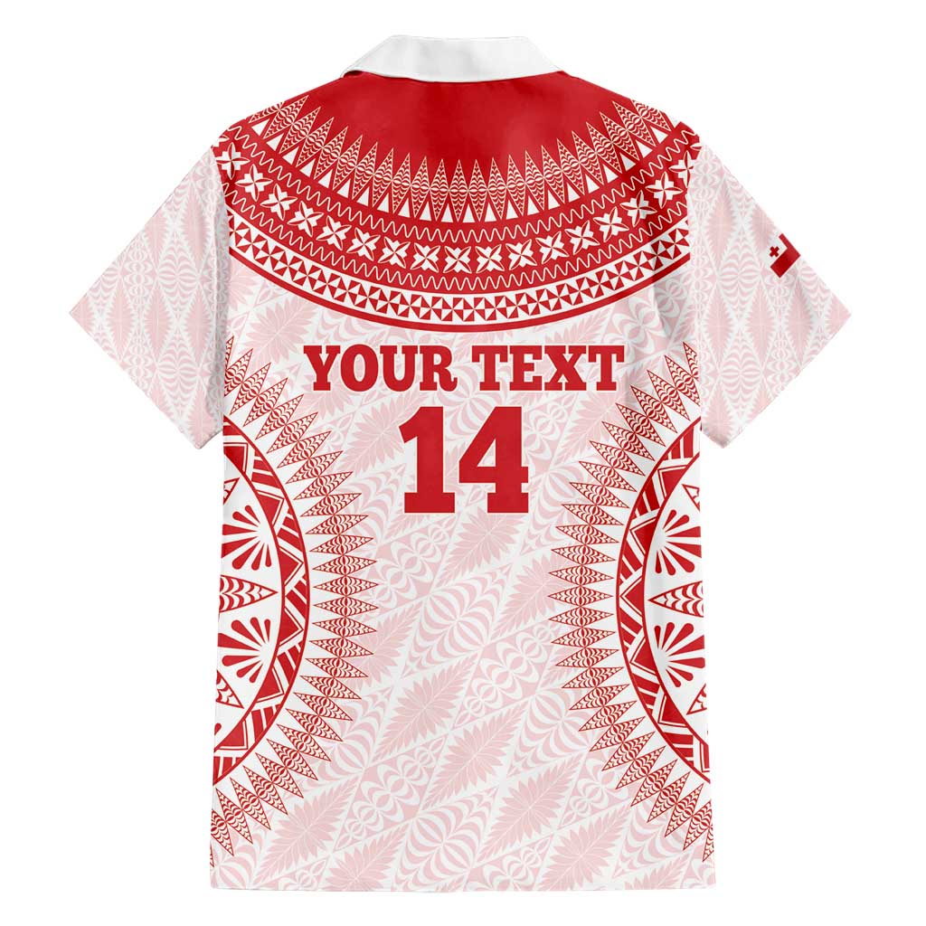 Custom Tonga Mate Maa Hawaiian Shirt Go Champions Tongan Ngatu - White LT14 - Polynesian Pride