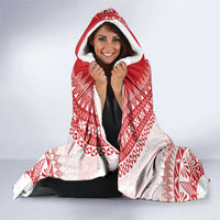 Custom Tonga Mate Maa Hooded Blanket Go Champions Tongan Ngatu - White LT14 - Polynesian Pride