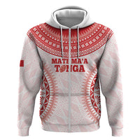Custom Tonga Mate Maa Hoodie Go Champions Tongan Ngatu - White