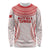 Custom Tonga Mate Maa Long Sleeve Shirt Go Champions Tongan Ngatu - White