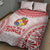 Custom Tonga Mate Maa Quilt Bed Set Go Champions Tongan Ngatu - White