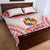 Custom Tonga Mate Maa Quilt Bed Set Go Champions Tongan Ngatu - White