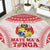 Custom Tonga Mate Maa Round Carpet Go Champions Tongan Ngatu - White