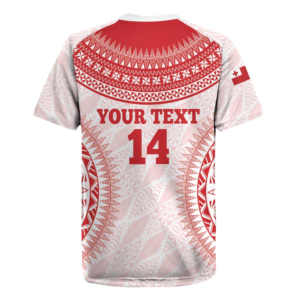 Custom Tonga Mate Maa Rugby Jersey Go Champions Tongan Ngatu - White LT14 - Polynesian Pride
