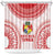 Custom Tonga Mate Maa Shower Curtain Go Champions Tongan Ngatu - White