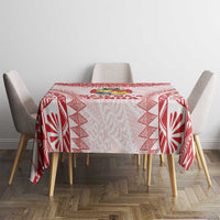 Custom Tonga Mate Maa Tablecloth Go Champions Tongan Ngatu - White LT14 - Polynesian Pride