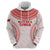 Custom Tonga Mate Maa Zip Hoodie Go Champions Tongan Ngatu - White