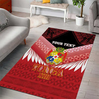 Custom Mate Maa Tonga XIII Area Rug Tongan Kupesi Ngatu - Rugby Style