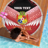 Custom Mate Maa Tonga XIII Beach Blanket Tongan Kupesi Ngatu - Rugby Style LT14 - Polynesian Pride
