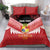 Custom Mate Maa Tonga XIII Bedding Set Tongan Kupesi Ngatu - Rugby Style