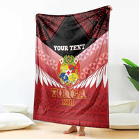 Custom Mate Maa Tonga XIII Blanket Tongan Kupesi Ngatu - Rugby Style LT14 - Polynesian Pride