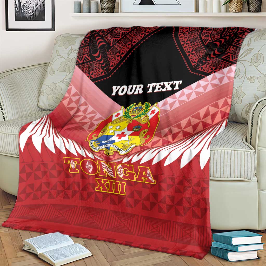 Custom Mate Maa Tonga XIII Blanket Tongan Kupesi Ngatu - Rugby Style LT14 - Polynesian Pride