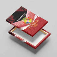 Custom Mate Maa Tonga XIII Canvas Wall Art Tongan Kupesi Ngatu - Rugby Style LT14 - Polynesian Pride