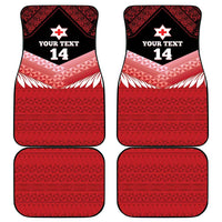 Custom Mate Maa Tonga XIII Car Mats Tongan Kupesi Ngatu - Rugby Style LT14 - Polynesian Pride