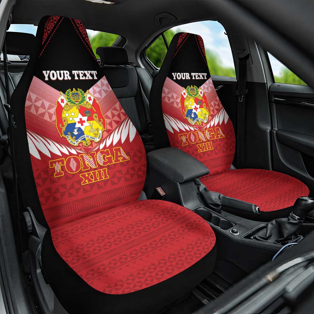 Custom Mate Maa Tonga XIII Car Seat Cover Tongan Kupesi Ngatu - Rugby Style