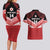 Custom Mate Maa Tonga XIII Couples Matching Long Sleeve Bodycon Dress and Hawaiian Shirt Tongan Kupesi Ngatu - Rugby Style