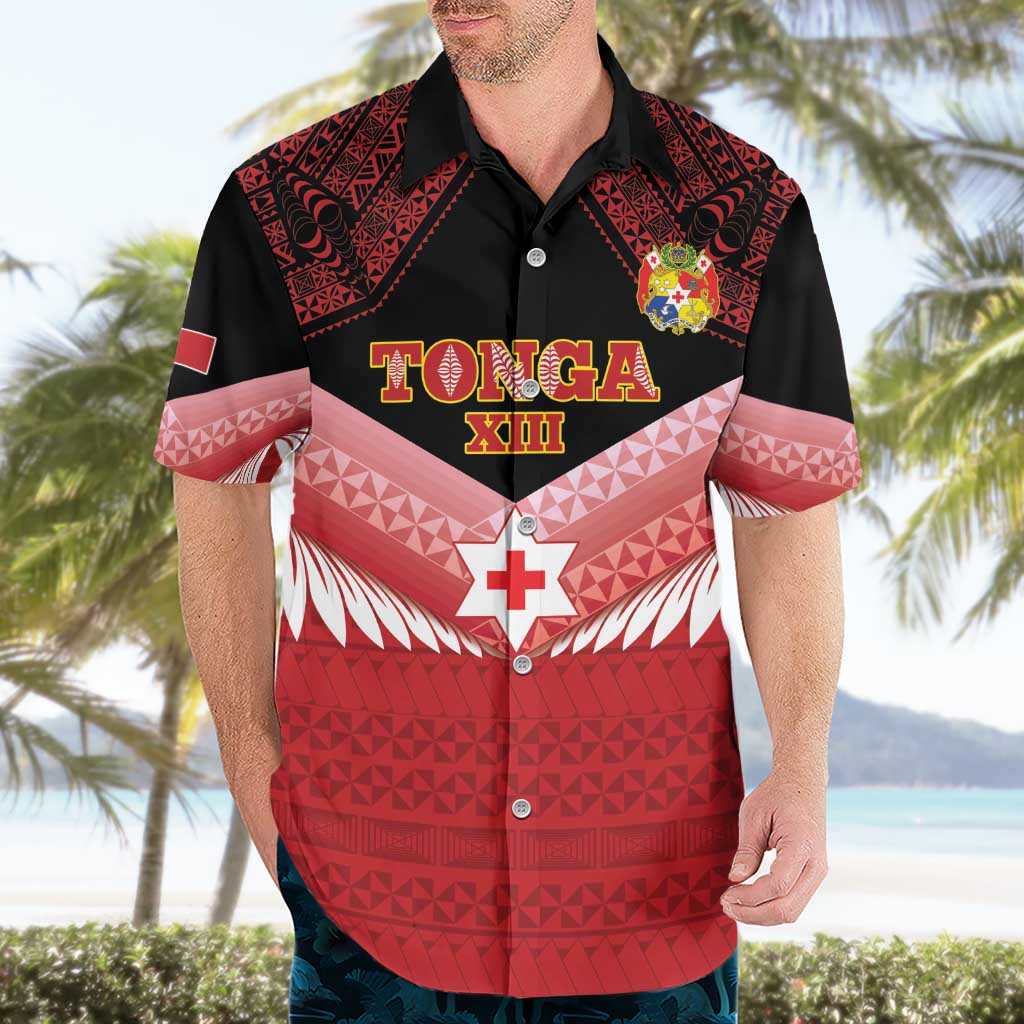 Custom Mate Maa Tonga XIII Hawaiian Shirt Tongan Kupesi Ngatu - Rugby Style LT14 - Polynesian Pride