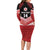 Custom Mate Maa Tonga XIII Long Sleeve Bodycon Dress Tongan Kupesi Ngatu - Rugby Style