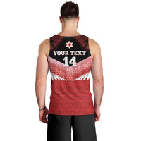 Custom Mate Maa Tonga XIII Men Tank Top Tongan Kupesi Ngatu - Rugby Style LT14 - Polynesian Pride