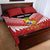 Custom Mate Maa Tonga XIII Quilt Bed Set Tongan Kupesi Ngatu - Rugby Style