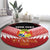 Custom Mate Maa Tonga XIII Round Carpet Tongan Kupesi Ngatu - Rugby Style