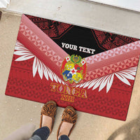 Custom Mate Maa Tonga XIII Rubber Doormat Tongan Kupesi Ngatu - Rugby Style LT14 - Polynesian Pride