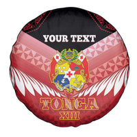 Custom Mate Maa Tonga XIII Spare Tire Cover Tongan Kupesi Ngatu - Rugby Style LT14 - Polynesian Pride