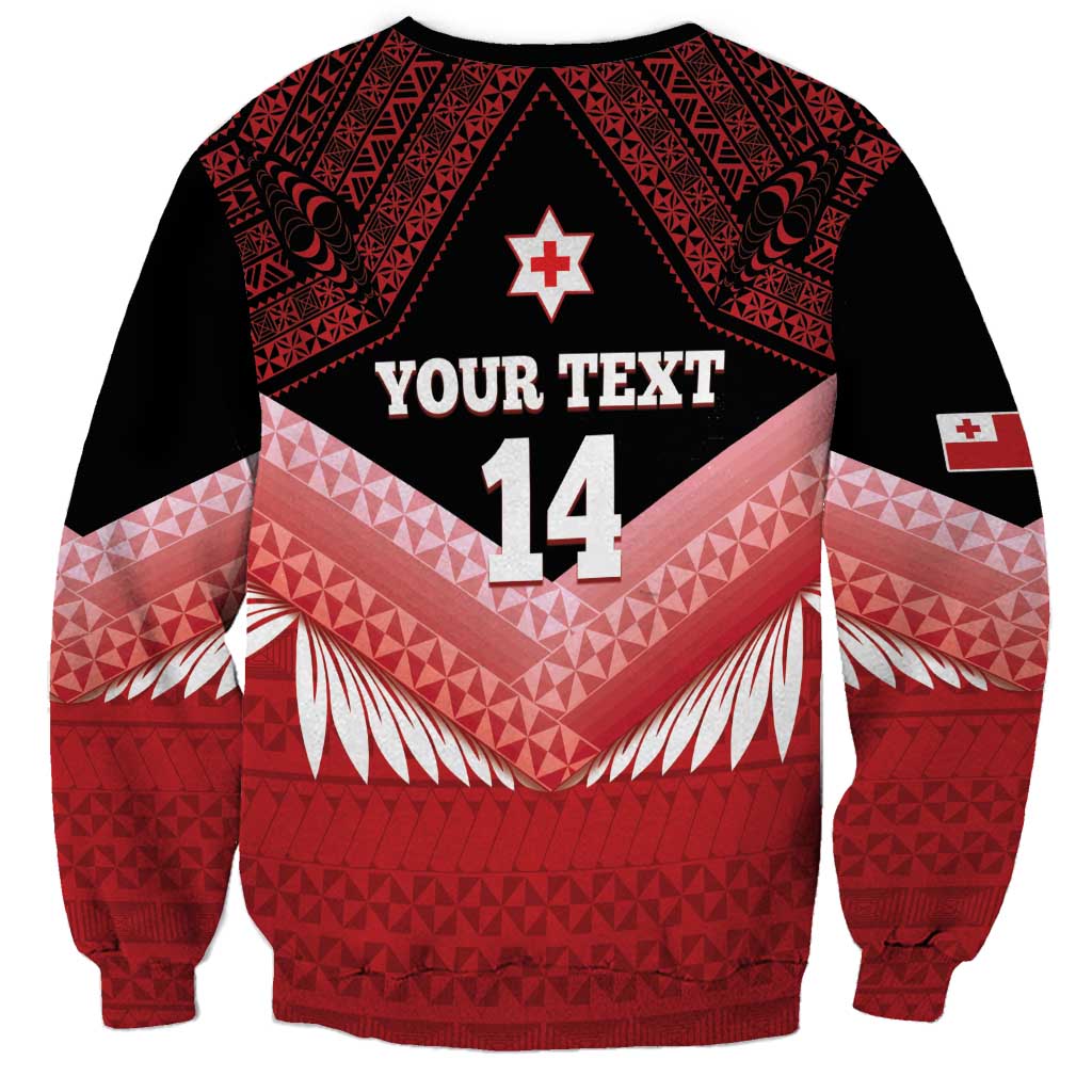 Custom Mate Maa Tonga XIII Sweatshirt Tongan Kupesi Ngatu - Rugby Style LT14 - Polynesian Pride