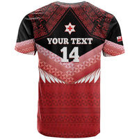 Custom Mate Maa Tonga XIII T Shirt Tongan Kupesi Ngatu - Rugby Style LT14 - Polynesian Pride
