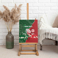 Custom Tonga And Australia Rugby Canvas Wall Art Mate Maa Tongan Ngatu Mix Kangaroos Aboriginal LT14 - Polynesian Pride